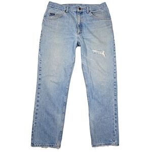 Lee Jeans Mens 33 Light Wash Denim Vintage Retro Cowboy Western Chore Casual
